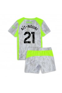 Manchester City Rayan Ait-Nouri #21 Jalkapallovaatteet Lasten Kolmas peliasu 2025-26 Lyhythihainen (+ Lyhyet housut)